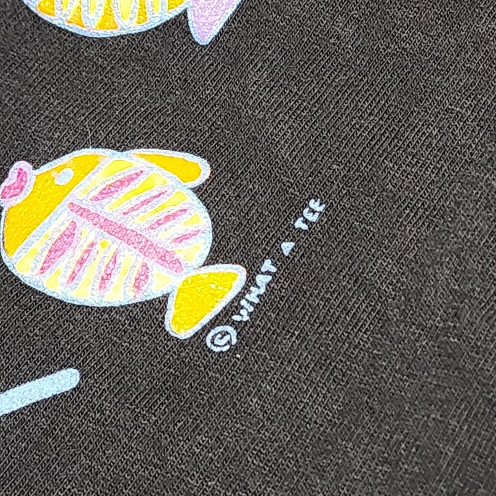 Vintage Ocean City‎ Maryland Single Stitch USA Tourist T Shirt Fish Colorful XL - Picture 3 of 9
